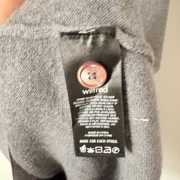 Aritzia Wilfred Utopia Wool Button Cardigan Midi Sweater Dress Grey Size XS - Picture 7 of 8